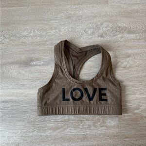 Love! Super cute and soft (BROWN) sports bra (XS) (LIKE NEW)